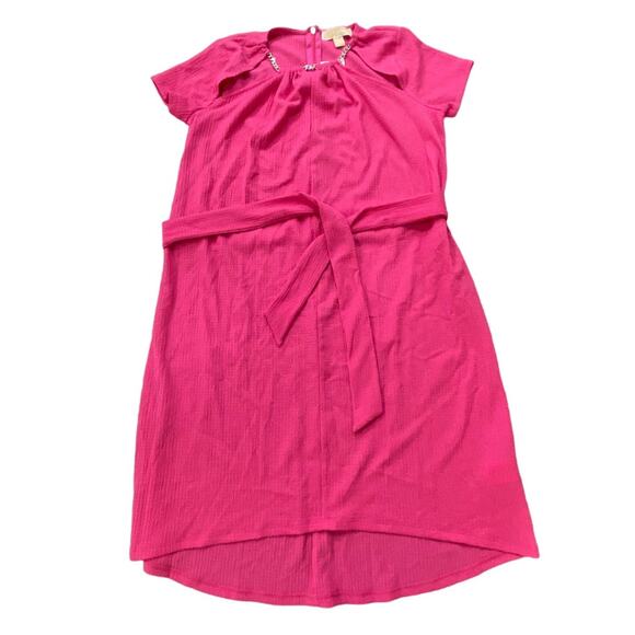 MICHAEL Michael Kors Women's Pink Chain Cutout High-low Dress Cerise XS - Picture 4 of 10